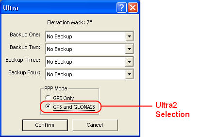 If using the Ultra2 Service ensure Ultra Mode is GPS and GLONASS